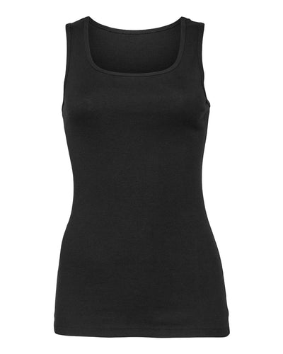 BELLA + CANVAS Women's Micro Rib Tank - 1081 - Solid Black Blend