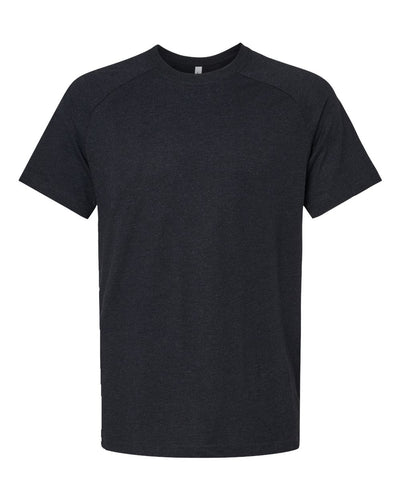 BELLA + CANVAS Men's Heather CVC Raglan Tee - 3201 - Black Heather