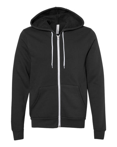 BELLA + CANVAS Unisex Sponge Fleece Full-Zip Hoodie Sweatshirt - 3739 - Vintage Black
