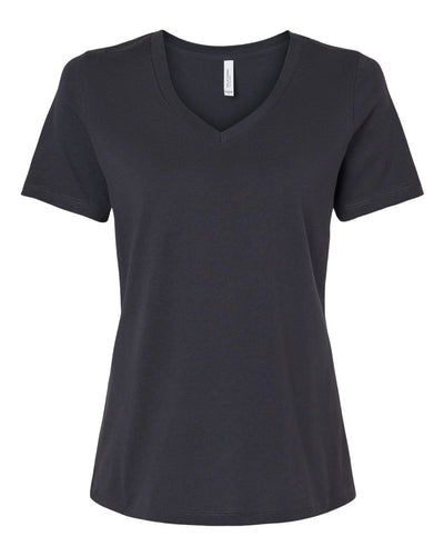 BELLA + CANVAS Women’s Relaxed Jersey V-Neck Tee - 6405 - Dark Grey