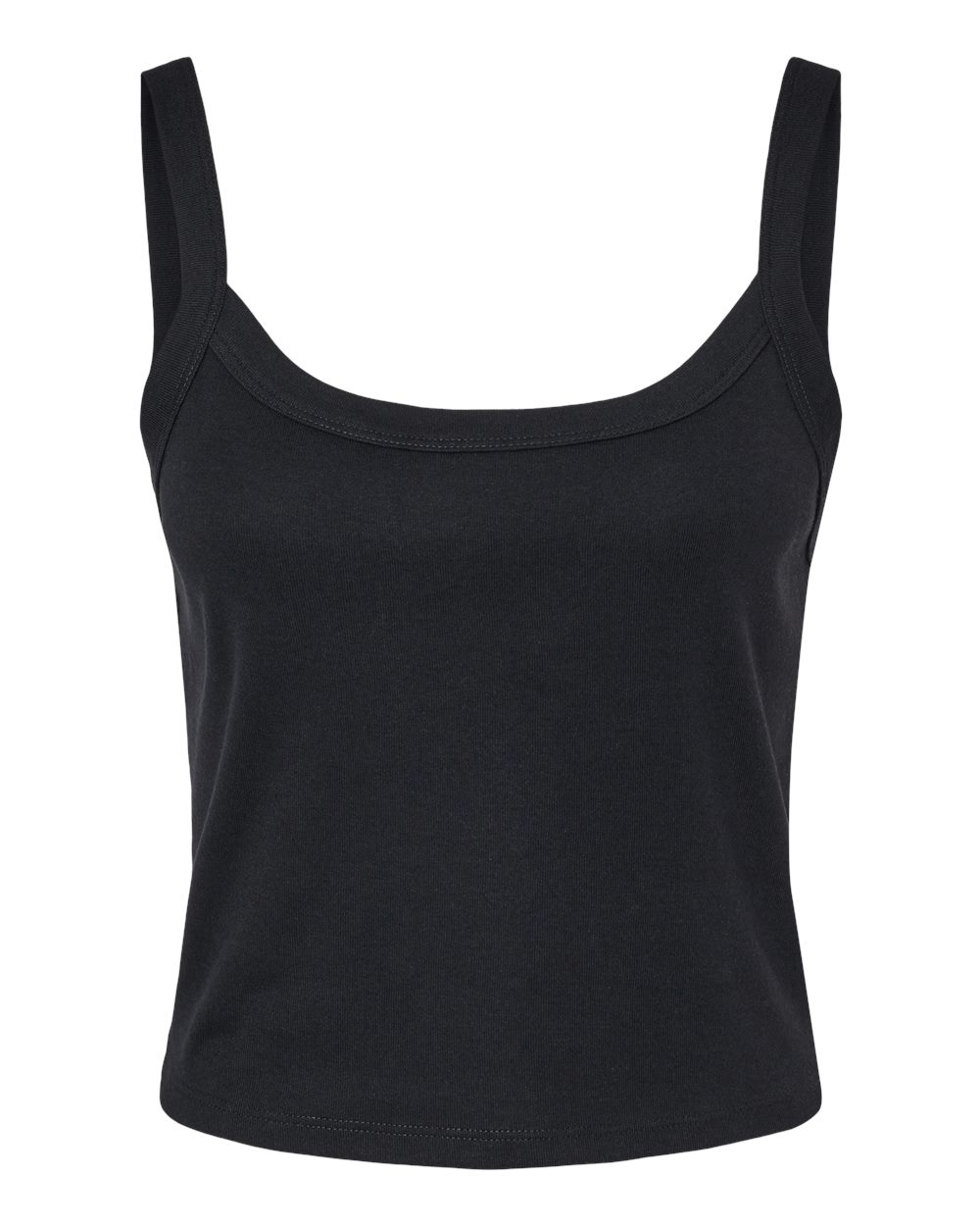 BELLA + CANVAS Women's Micro Rib Spaghetti Strap Tank - 1012 - Solid Black Blend