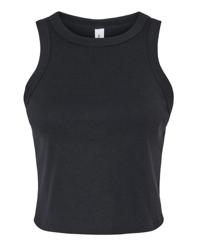 BELLA + CANVAS Women's Micro Rib Racer Tank - 1019 - Solid Black Blend