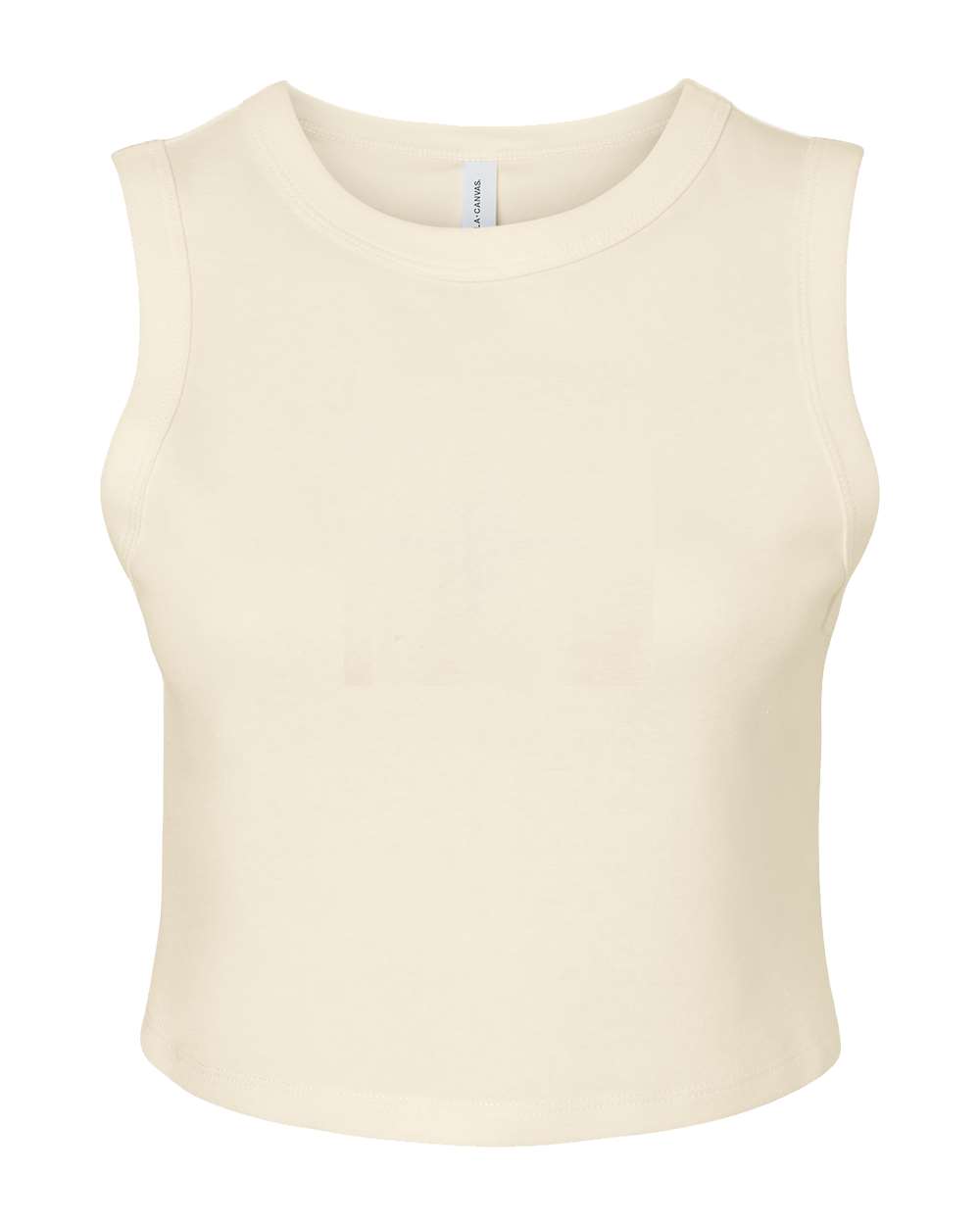 BELLA + CANVAS Women's Micro Rib Muscle Crop Tank - 1013 - Solid Natural Blend