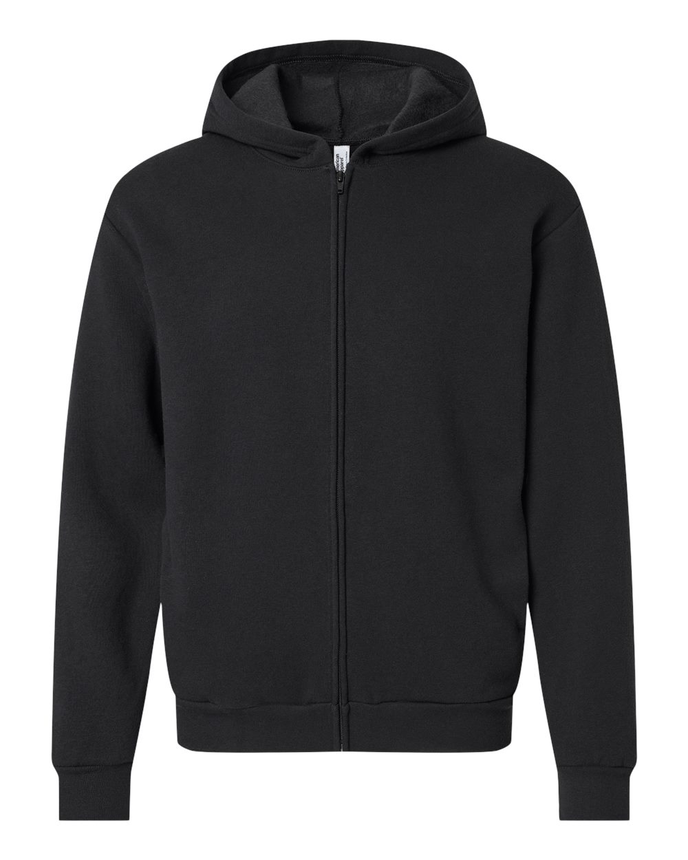 American Apparel Unisex ReFlex Fleece Full-Zip Hoodie Sweatshirt - RF497 - Black