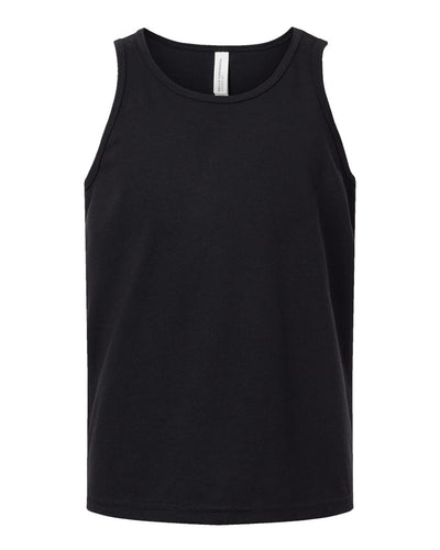 BELLA + CANVAS Youth Heather CVC Tank - 3480YCVC - Solid Black Blend