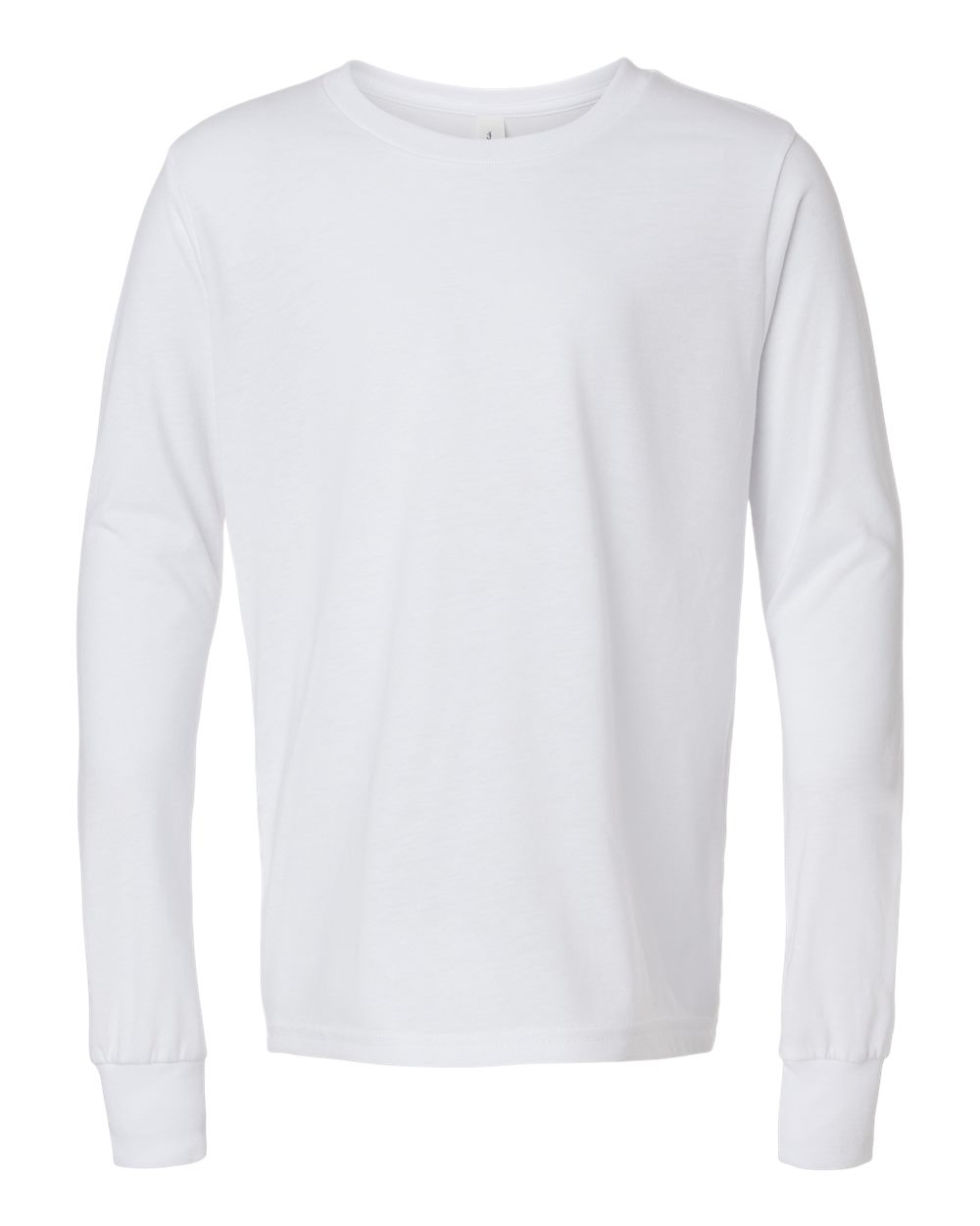 BELLA + CANVAS Youth Triblend Long Sleeve Tee - 3513Y - Solid White Triblend