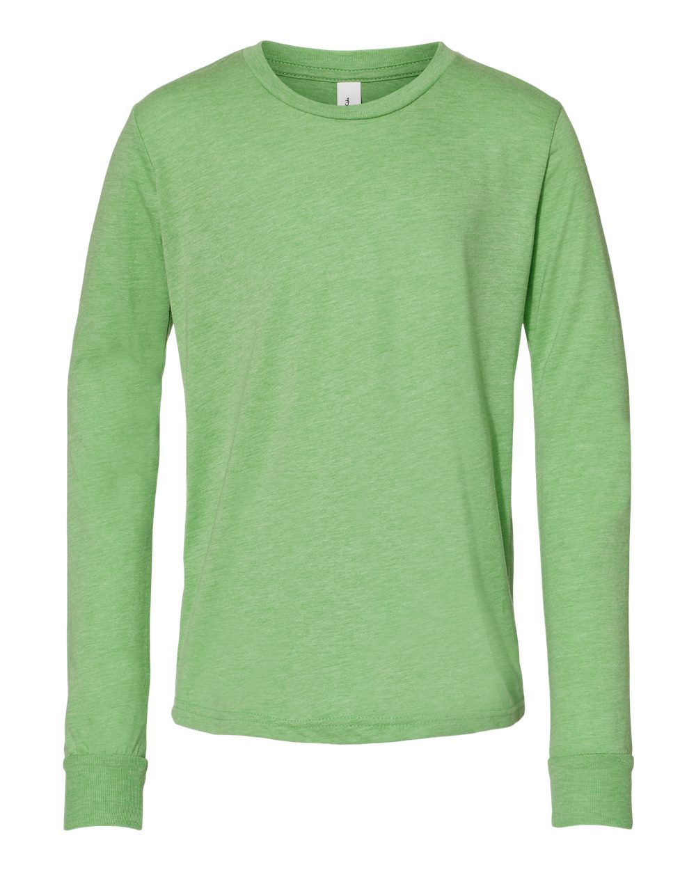 BELLA + CANVAS Youth Triblend Long Sleeve Tee - 3513Y - Green Triblend