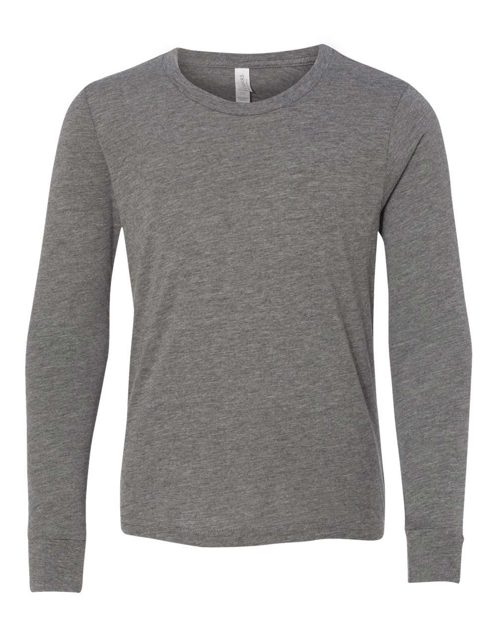 BELLA + CANVAS Youth Triblend Long Sleeve Tee - 3513Y - Grey Triblend