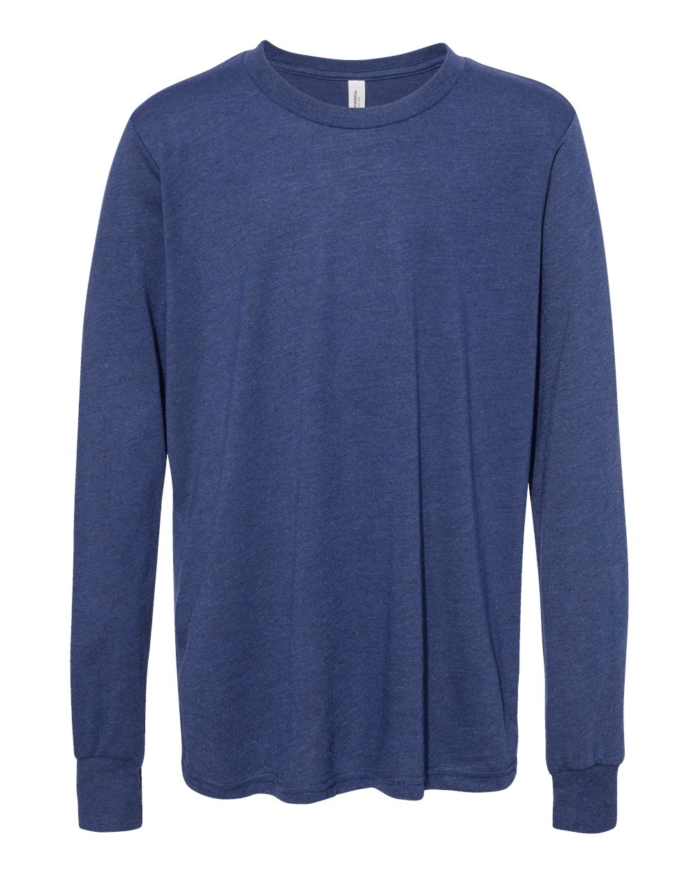 BELLA + CANVAS Youth Triblend Long Sleeve Tee - 3513Y - Navy Triblend
