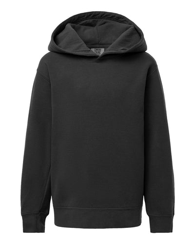 Comfort Colors Youth Garment-Dyed Lightweight Fleece Hooded Sweatshirt - 1467Y - Black