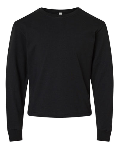 BELLA + CANVAS Youth 6oz. Heavyweight Long Sleeve Tee - 3511Y - Black