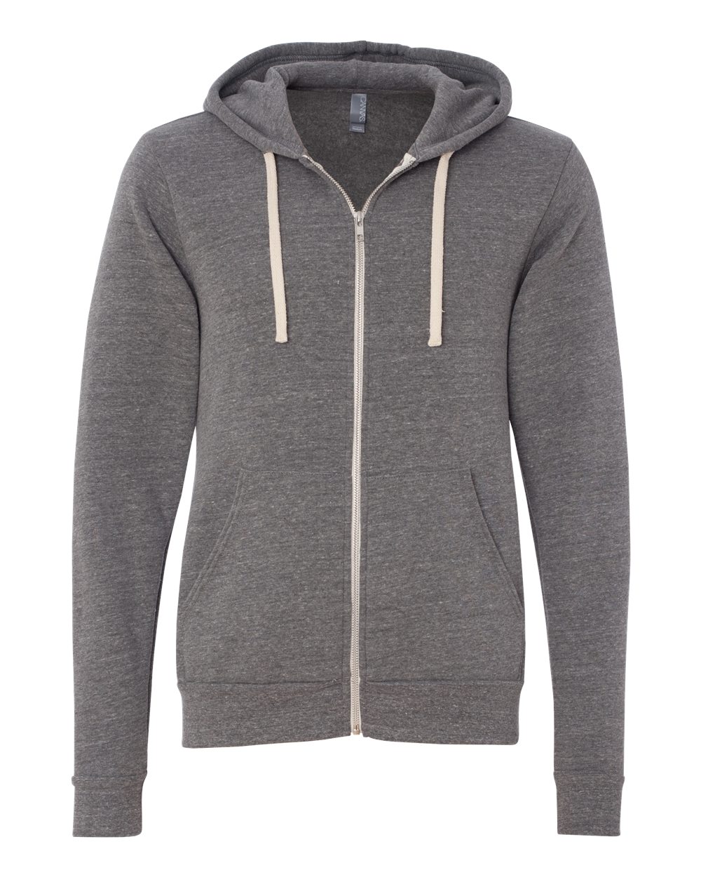 BELLA + CANVAS Unisex Triblend Sponge Fleece Full-Zip Hoodie Sweatshirt - 3909 - Grey Triblend