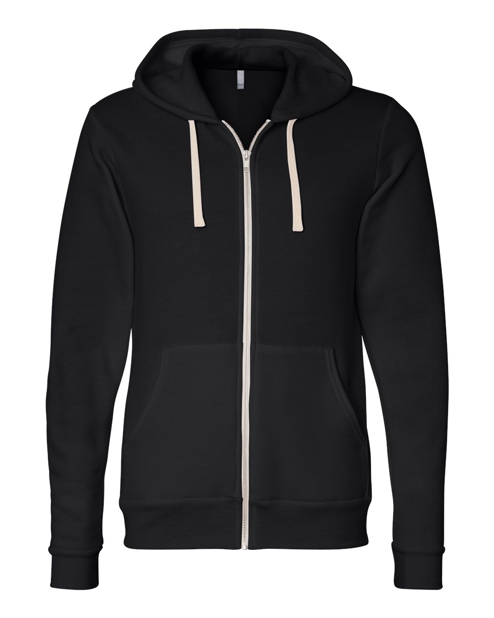 BELLA + CANVAS Unisex Triblend Sponge Fleece Full-Zip Hoodie Sweatshirt - 3909 - Solid Black Triblend
