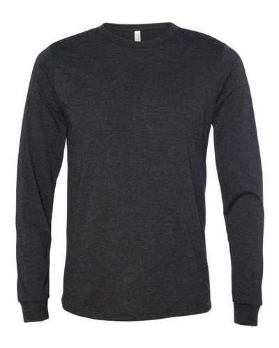 BELLA + CANVAS Unisex Triblend Long Sleeve Tee - 3513 - Charcoal Black Triblend