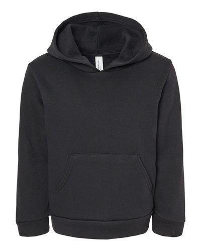 BELLA + CANVAS Toddler Sponge Fleece Pullover Hoodie Sweatshirt - 3719T - Black