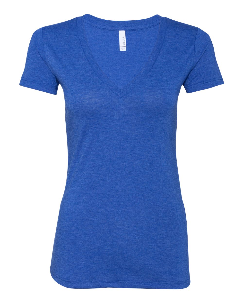 BELLA + CANVAS Women’s Triblend Deep V-Neck Tee - 8435 - True Royal Triblend