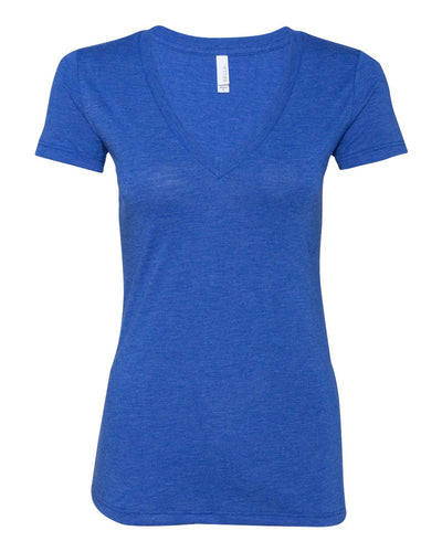 BELLA + CANVAS Women’s Triblend Deep V-Neck Tee - 8435 - True Royal Triblend