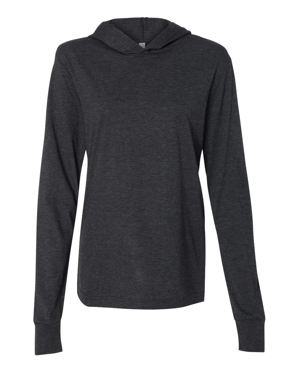 BELLA + CANVAS Unisex Jersey Hooded Long Sleeve Tee - 3512 - Charcoal Black Triblend