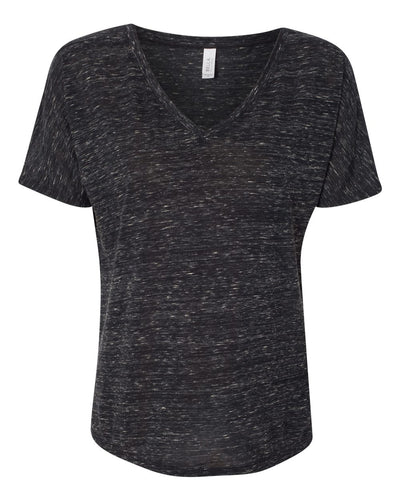 BELLA + CANVAS Women’s Slouchy V-Neck Tee - 8815 - Black Marble