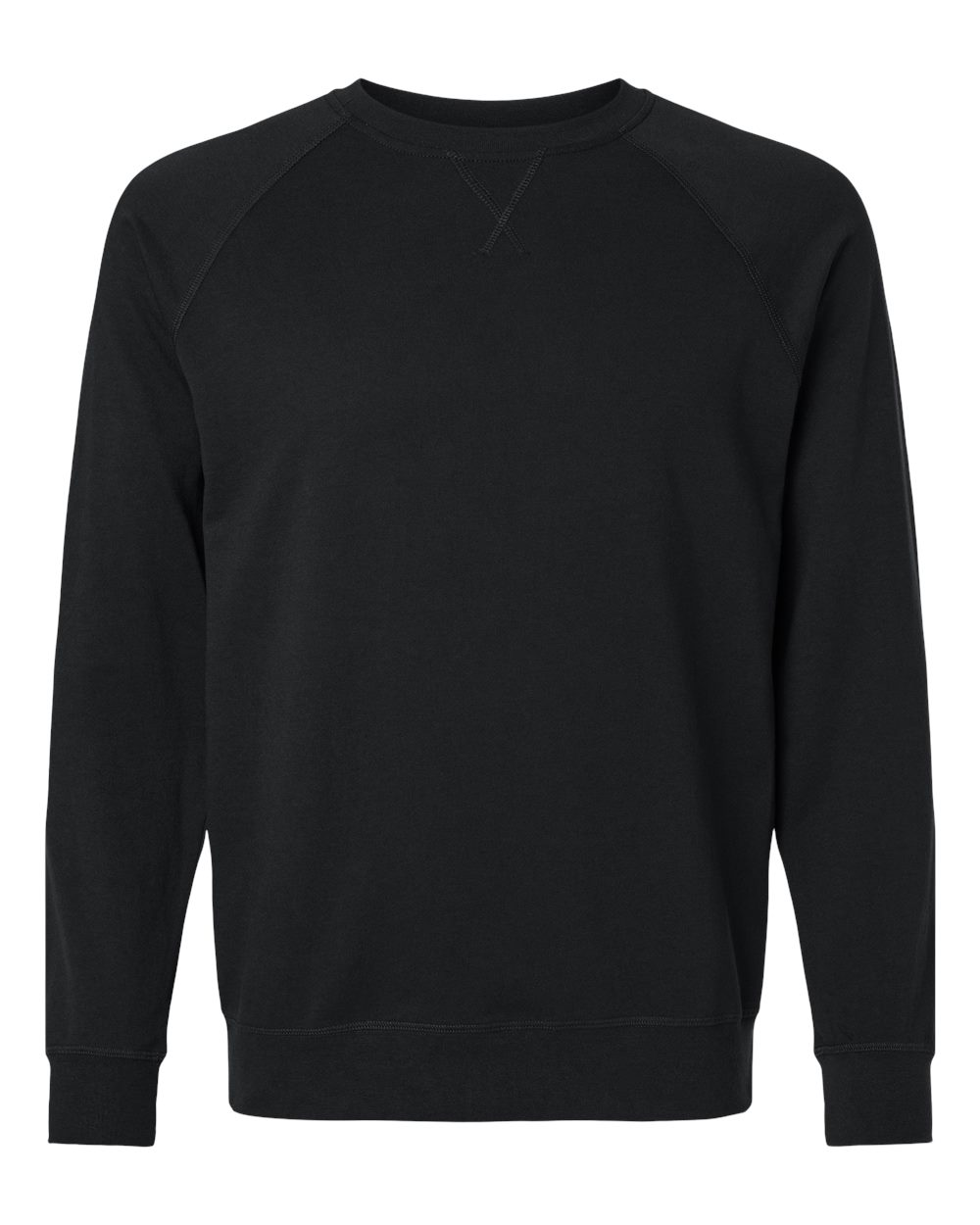Next Level Unisex Laguna Raglan Crewneck Sweatshirt - 9000 - Black