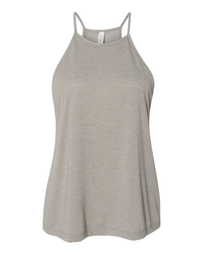 BELLA + CANVAS Women's Flowy High-Neck Tank - 8809 - Heather Stone