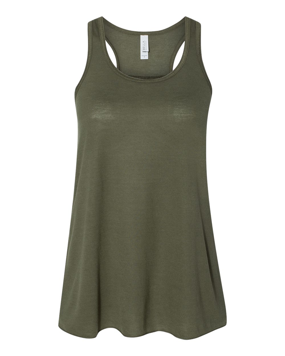 BELLA + CANVAS Women's Flowy Racerback Tank - 8800 - Military Green