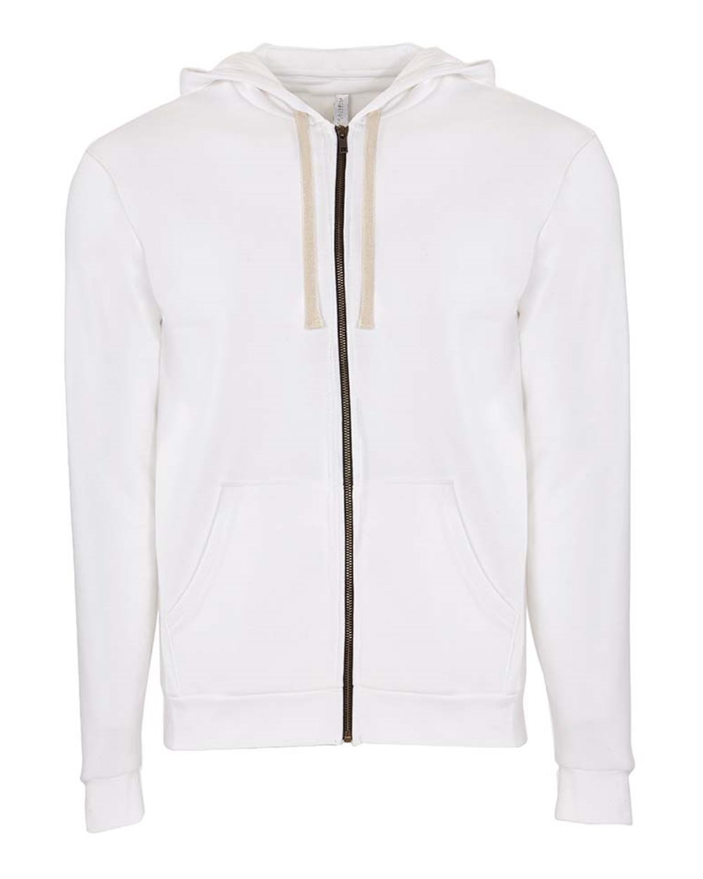 Next Level Unisex Santa Barbara Full-Zip Hoodie Sweatshirt - 9602 - White