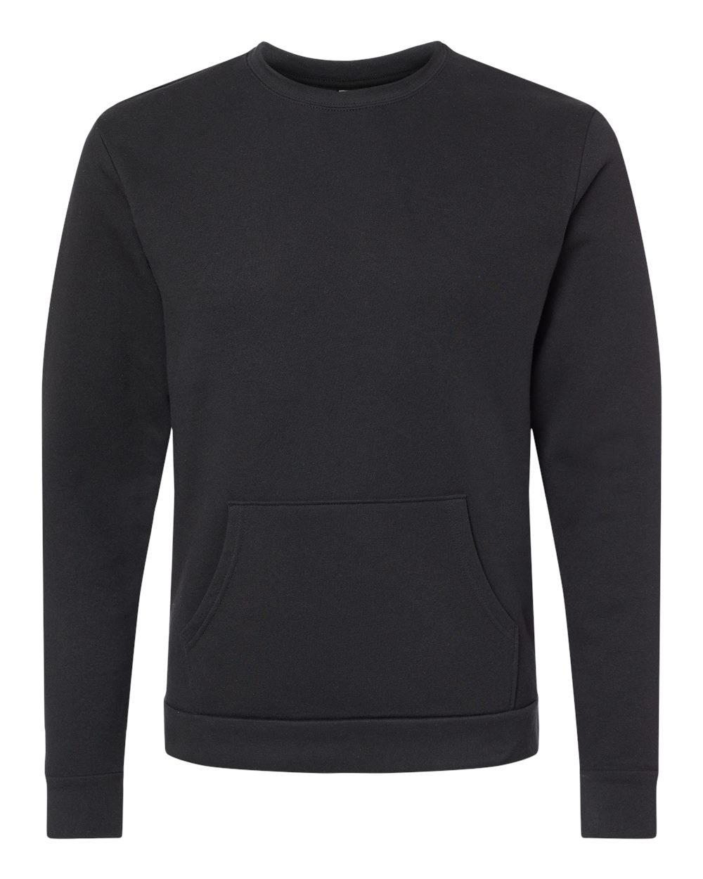 Next Level Unisex Santa Barbara Pocket Crewneck Sweatshirt - 9001 - Black