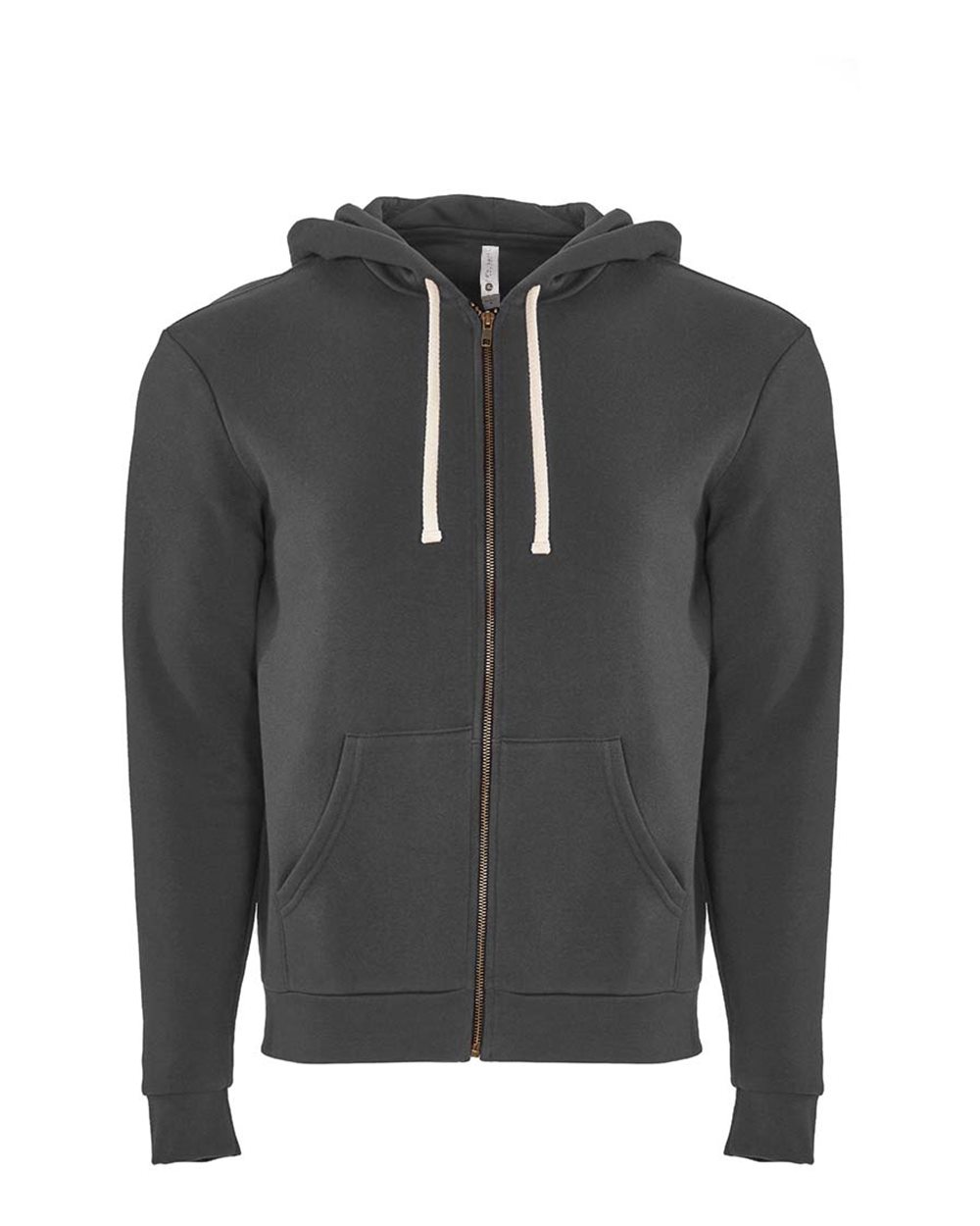 Next Level Unisex Santa Barbara Full-Zip Hoodie Sweatshirt - 9602 - Heavy Metal