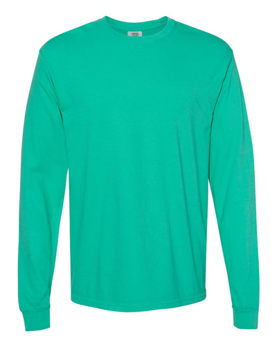 Comfort Colors Unisex Garment-Dyed Heavyweight Long Sleeve T-Shirt - 6014 - Island Green