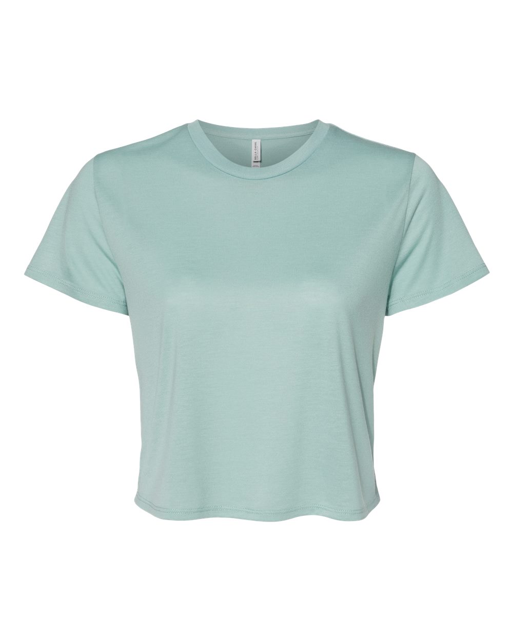 BELLA + CANVAS Women’s Flowy Crop Tee - 8882 - Dusty Blue