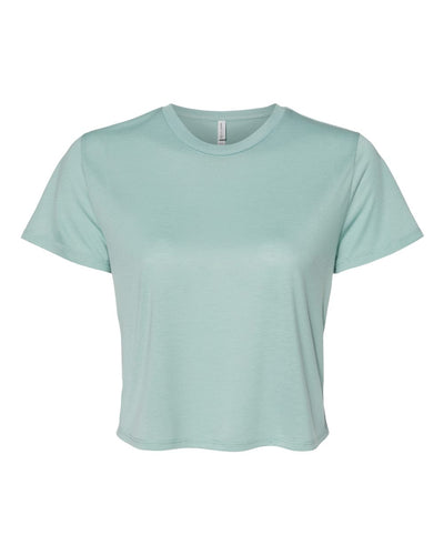 BELLA + CANVAS Women’s Flowy Crop Tee - 8882 - Dusty Blue