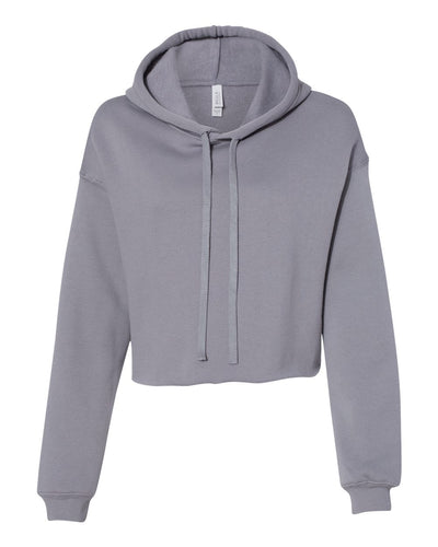 BELLA + CANVAS Women's Crop Fleece Hoodie Sweatshirt - 7502 - Storm
