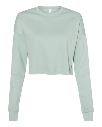 BELLA + CANVAS Women's Crop Fleece Crewneck Sweatshirt - 7503 - Dusty Blue