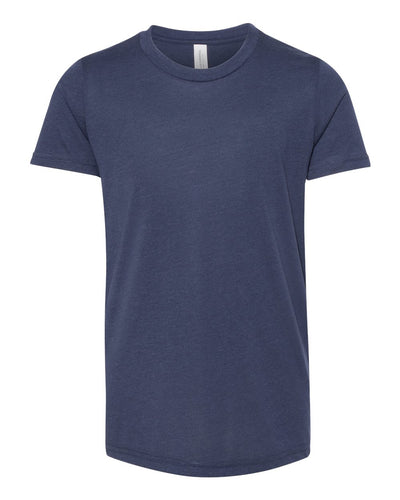 BELLA + CANVAS Youth Triblend Tee - 3413Y - Solid Navy Triblend