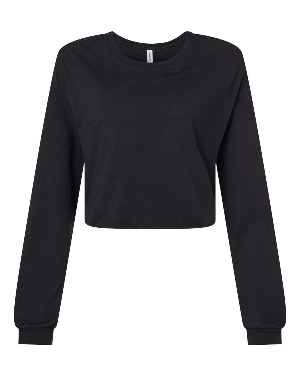 BELLA + CANVAS Women's FWD Fashion Crop Long Sleeve Tee - 6501 - Black