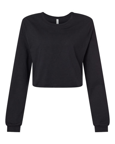 BELLA + CANVAS Women's FWD Fashion Crop Long Sleeve Tee - 6501 - Black