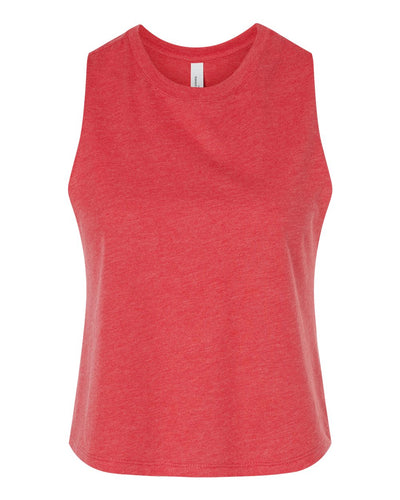 BELLA + CANVAS Women's Racerback Crop Tank - 6682 - Heather Red