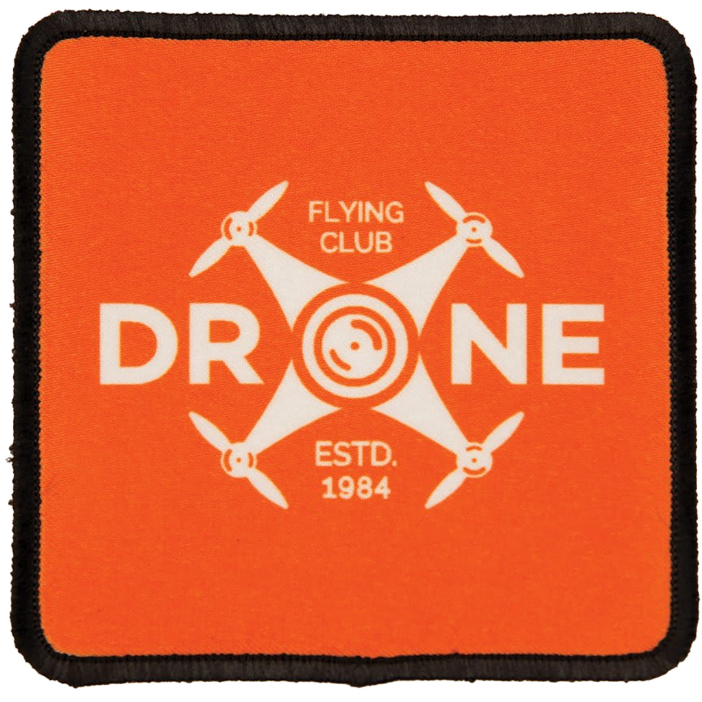 3" x 3" Square Sublimatable Patch with Adhesive & Black Border