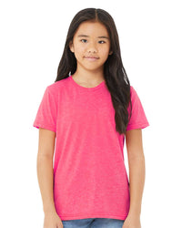 BELLA + CANVAS Youth Triblend Tee - 3413Y - Charity Pink Triblend