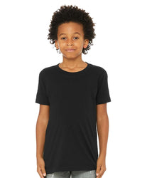 BELLA + CANVAS Youth CVC Jersey Tee - 3001YCVC - Solid Black Blend
