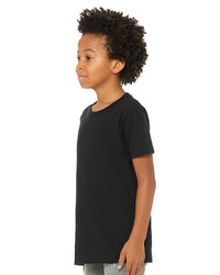 BELLA + CANVAS Youth CVC Jersey Tee - 3001YCVC - Solid Black Blend