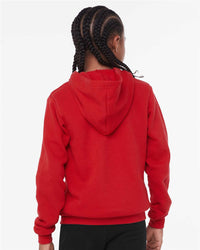 BELLA + CANVAS Youth Sponge Fleece Hoodie Sweatshirt - 3719Y - Red