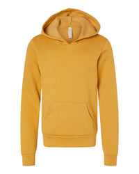 BELLA + CANVAS Youth Sponge Fleece Hoodie Sweatshirt - 3719Y - Heather Mustard