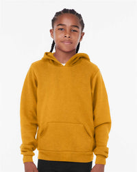 BELLA + CANVAS Youth Sponge Fleece Hoodie Sweatshirt - 3719Y - Heather Mustard