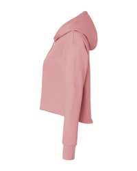 Next Level Women's Laguna Sueded Raw Edge Crop Hoodie Sweatshirt - 9384 - Desert Pink