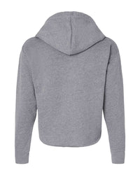 Next Level Women's Laguna Sueded Raw Edge Crop Hoodie Sweatshirt - 9384 - Heather Grey