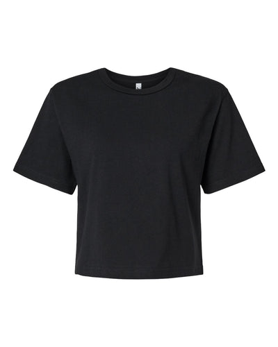 American Apparel Women's Fine Jersey Boxy Tee - 102 - Black