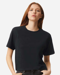 American Apparel Women's Fine Jersey Boxy Tee - 102 - Black