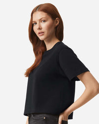 American Apparel Women's Fine Jersey Boxy Tee - 102 - Black